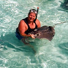 Dave holding stingray